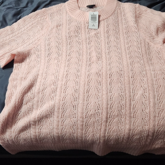 Torrid Soft Pink Cable Knit Sweater - Picture 1 of 3